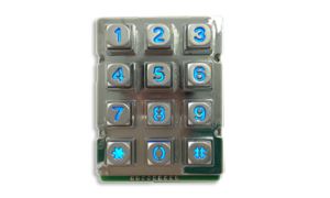 Odolná kovová klávesnica s modrým podsvietením JR-KP-03